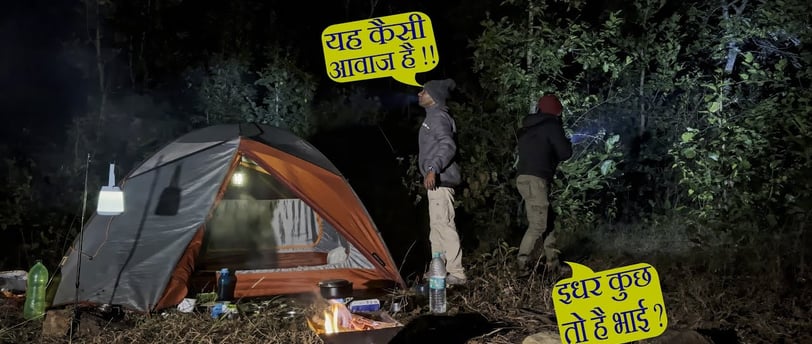 Night Camping In Deep Forest