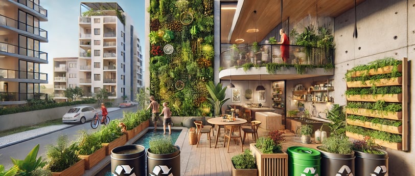 eco-residência com sustentabilidade em energia, água, resíduos e produção de alimentos