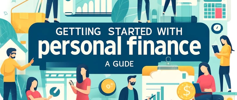 Getting started with personal finance guide: Diverse group budgeting, using finance apps, 