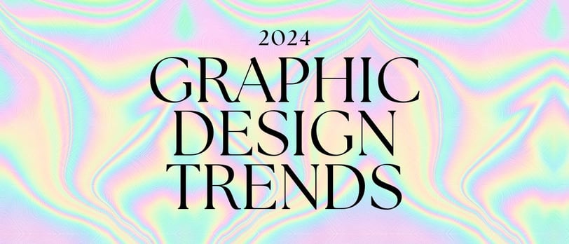 a graphic design trends banner for 2024