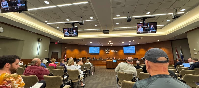 Photo from the back of City Council of the audience