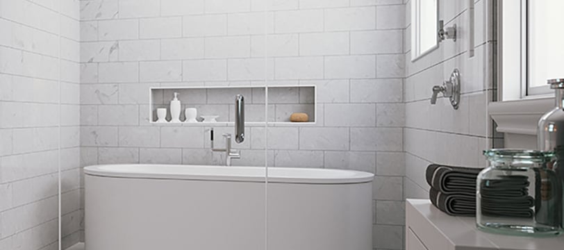 Stand alone tub in shower in San Jose Bathroom Remodel