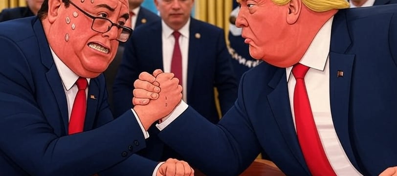 Donald Trump Arm Wrestles with Julio Velarde