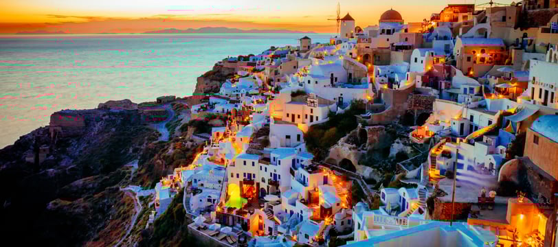 Sonnenuntergang auf santorini
