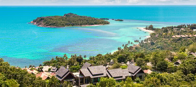 Ausblick von Koh Samui auf den Ozean