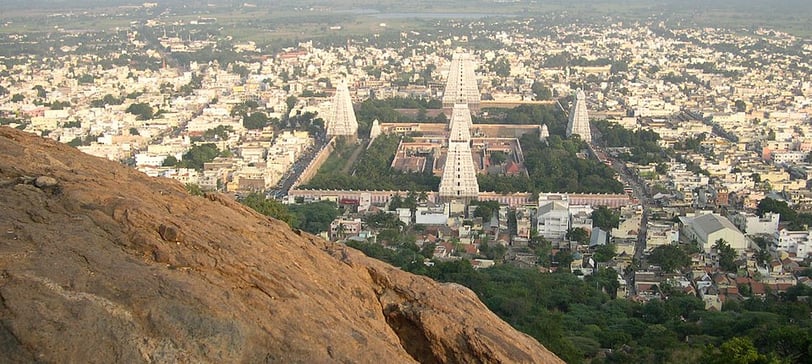 ariel view thiruvanamalai temple