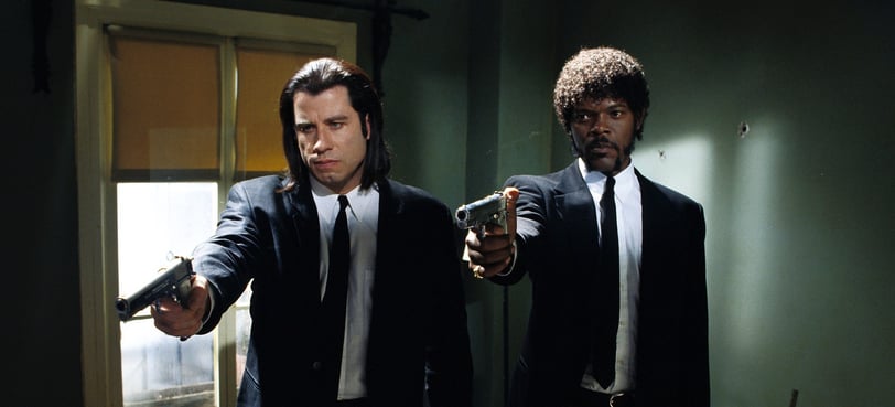 John Travolta et Samuel. L. Jackson dans Pulp Fiction, de Quentin Tarantino