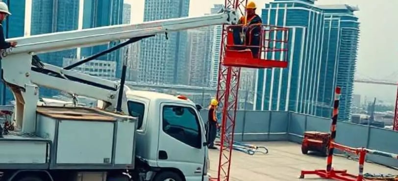 Camión cesta elevadora de segunda mano