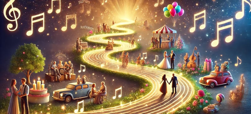 Imagen de un camino que recorre momentos especiales para regalar una canción personalizada