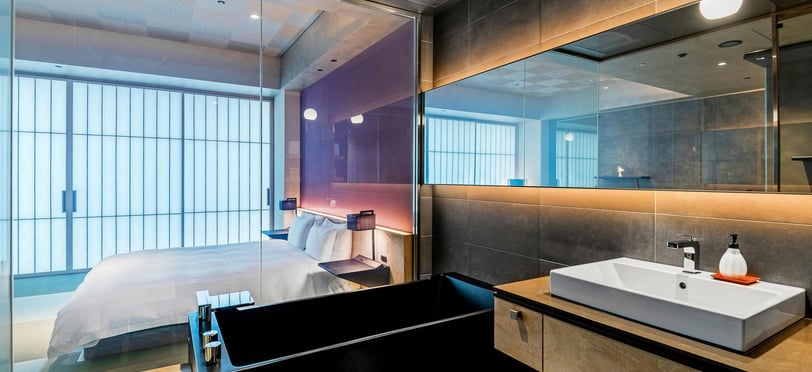 Luxury bathroom in bedroom