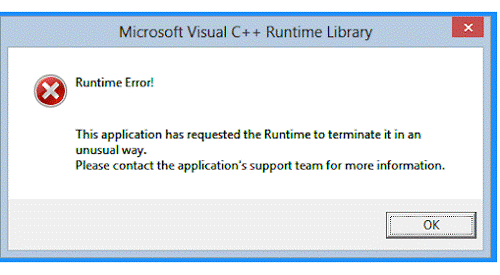 a computer screen shot of a runtime running program