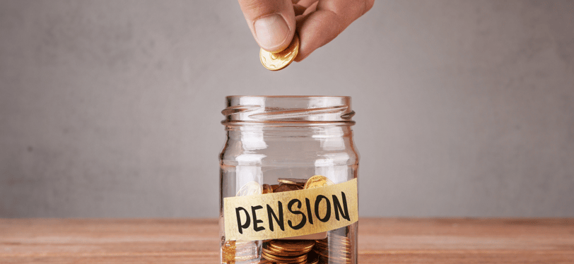 jar of gold coins for retirement pension