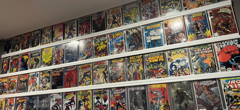 comic book collection display and preservation marvel x-men and dc