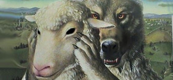 a wolf - faced wolf - faced wolf, with a wolf - faced wolf,