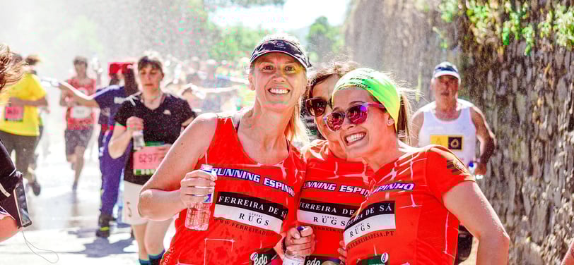 women in a marathon