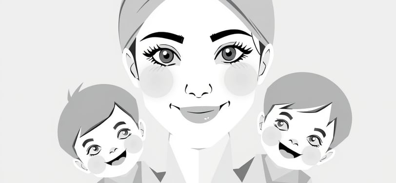 a woman with her children