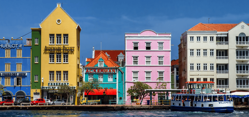 casas coloridas caribe curaçao