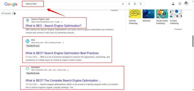 what is SEO google search