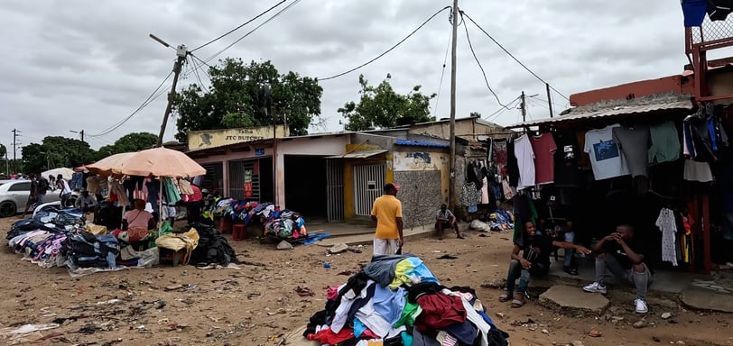 a bunch of clothes at Xipamanine Maputo