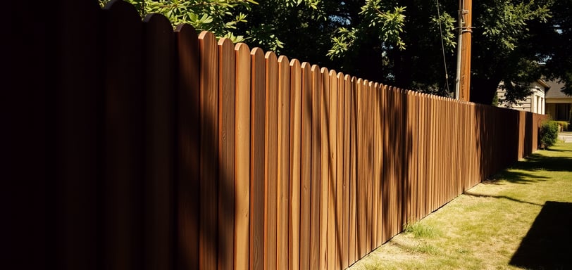 a fenced area in a backyard