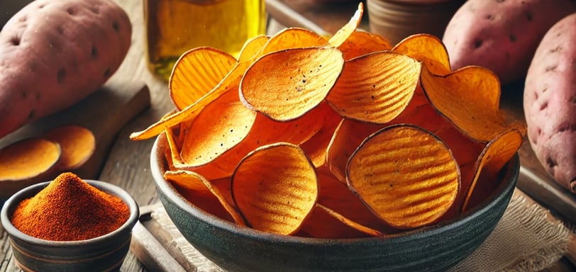 imagem de batat chips sobre a mesa