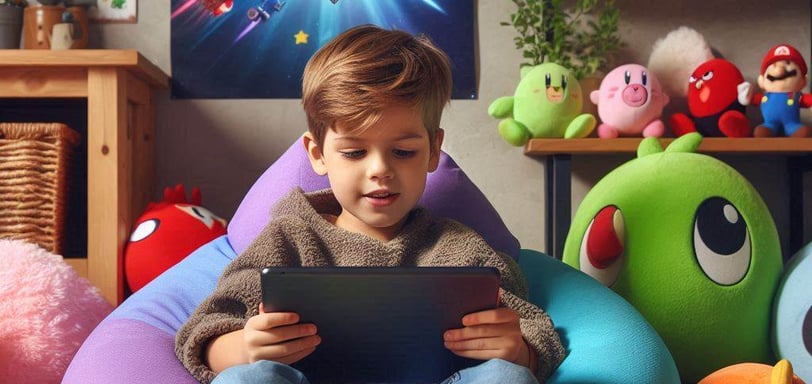 niño jugando brawl stars