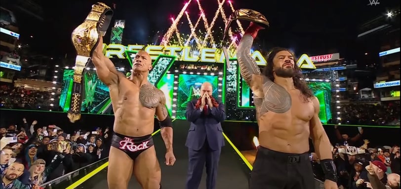 the rock vs Roman Reigns