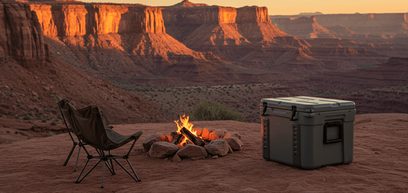 Comparison of the best camping coolers 2025, featuring hard and soft coolers in diverse US camping