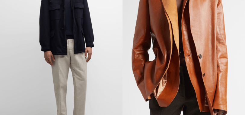 Quiet luxury outfits on man and woman