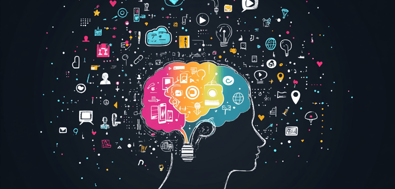 a person with a brain map of a brain