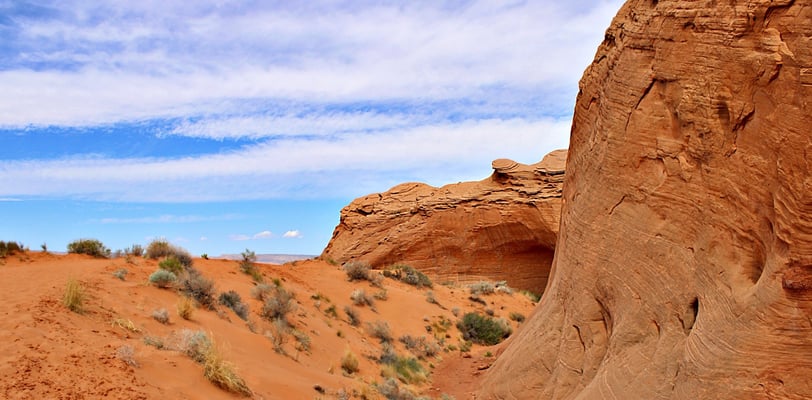 Page Arizona Cave in desert