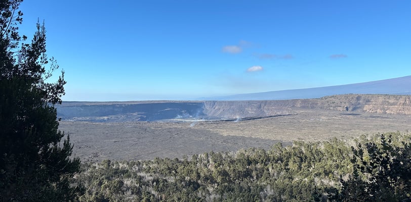 scenic view of Kilauea crater in Hawaii Volcano National Park