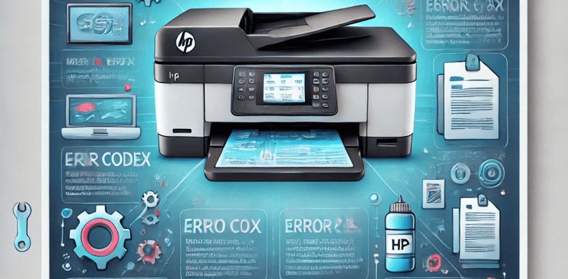 Person troubleshooting an HP printer with an open cover
