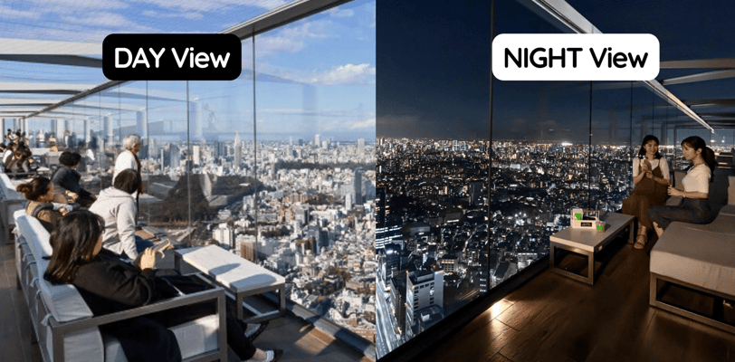 Shibuya Sky Day & Night Scenes