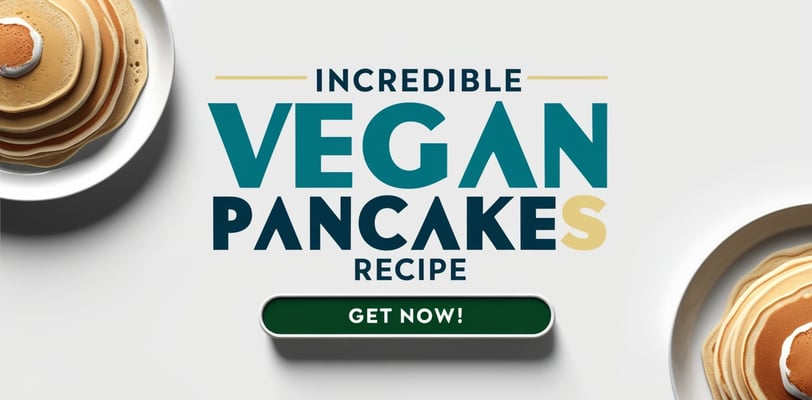 pancakes with a green background and a white plate with pancakes