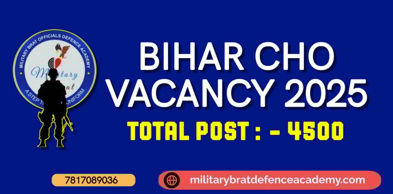 BIHAR CHO APPLICATION FORM 2025
