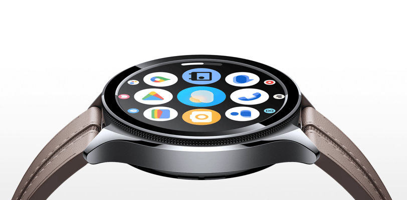 a smart watch with a leather strap