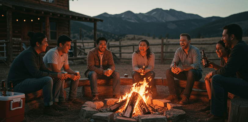Family enjoying a Colorado Dude Ranch Vacation with mountain scenery, highlighting for families