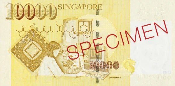 Singapore 10000 Dollar Specimen Banknote