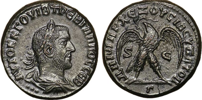 moneda treboniano galo