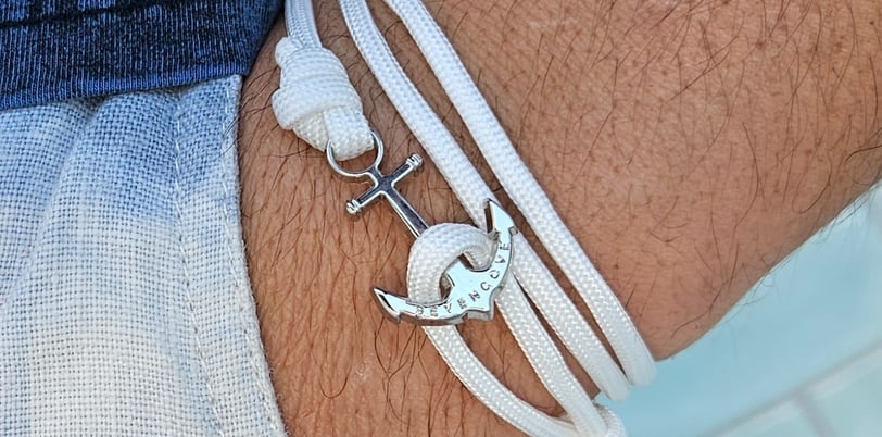 White Anchor Bracelet