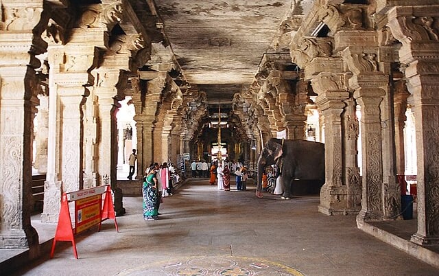 Hindu temple mandapam (pillared hall)