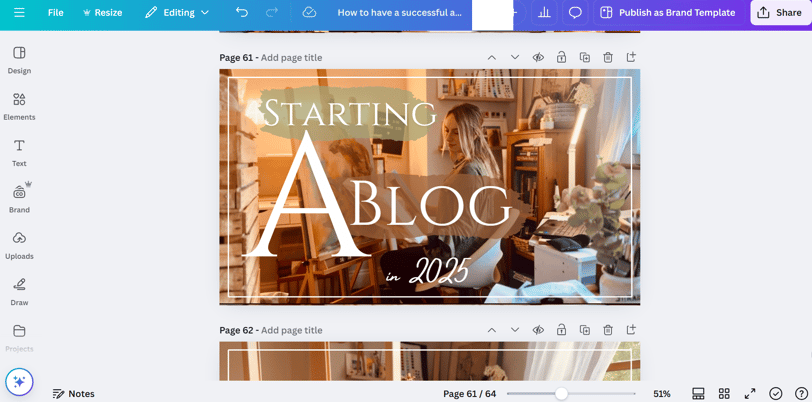 Making a thumbnail for my YouTube video in Canva