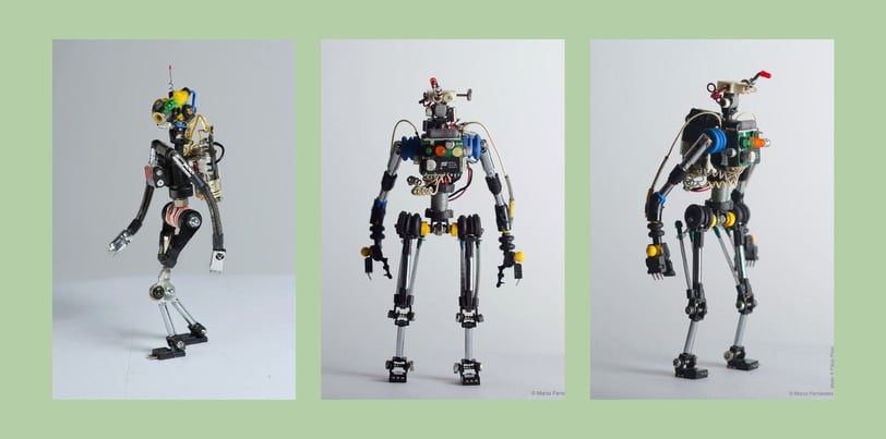 Miniatur robot dari komponen listrik yang dibuat oleh Marco Fernandes