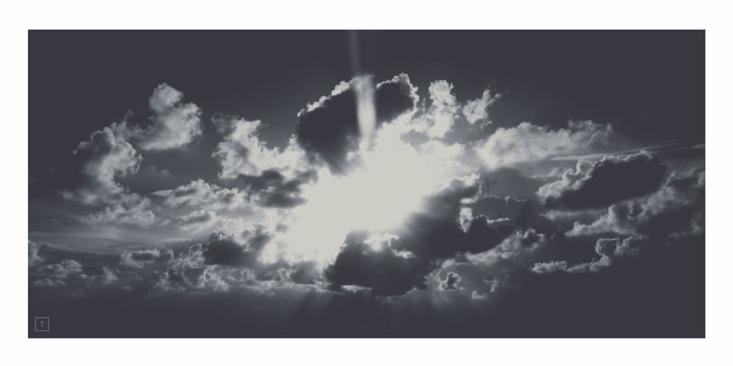 Offenbarungsmotiv: Himmel auf Klappkarte im DIN-Lang-Format