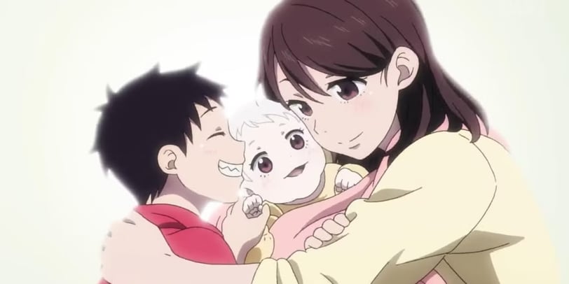 Fire Force Shinra with his Mother Mari Kusakabe and his infant brother Shō