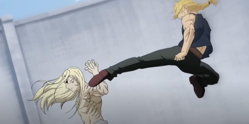 Fullmetal Alchemist Brotherhood Edward vs Father Battle