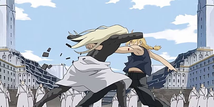 Fullmetal Alchemist Brotherhood Edward vs Father
