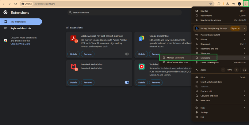 chrome extension