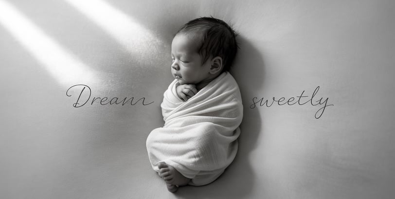a baby sleeping in a blanket wrapped in a blanket